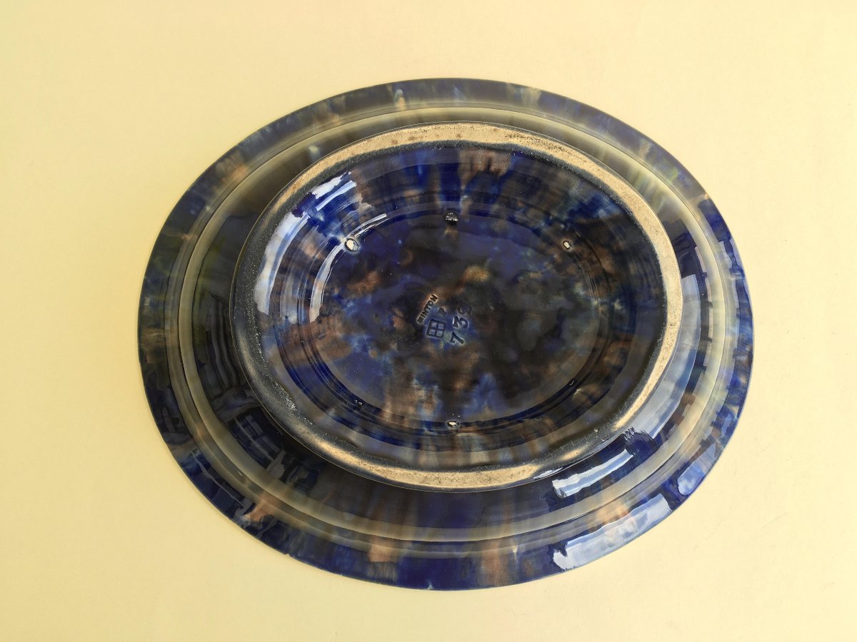 Original And Rare Minton Majolica Stand / Under-plate, Modelled By Hamlet Bourne-photo-2