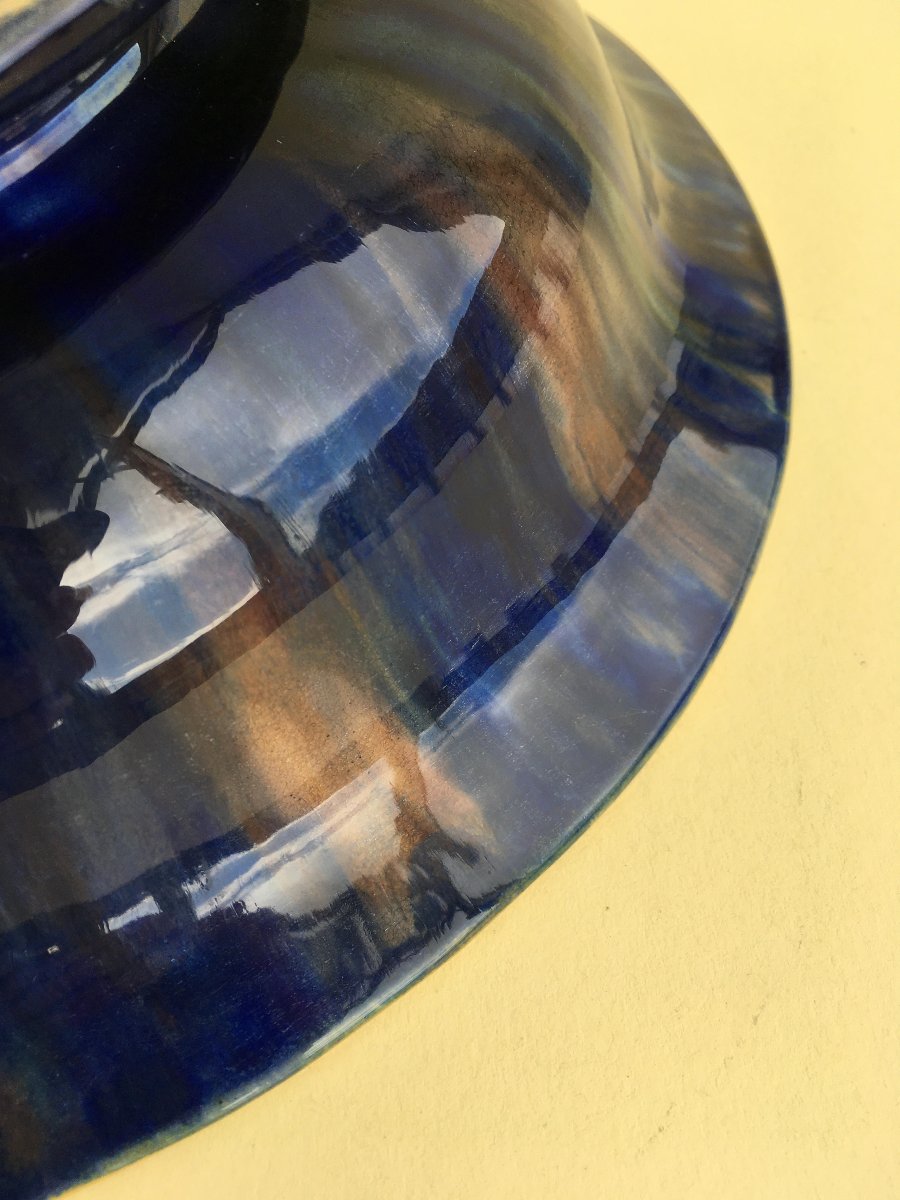 Original And Rare Minton Majolica Stand / Under-plate, Modelled By Hamlet Bourne-photo-3