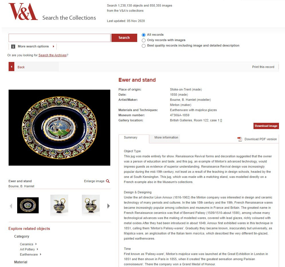 Original And Rare Minton Majolica Stand / Under-plate, Modelled By Hamlet Bourne-photo-1