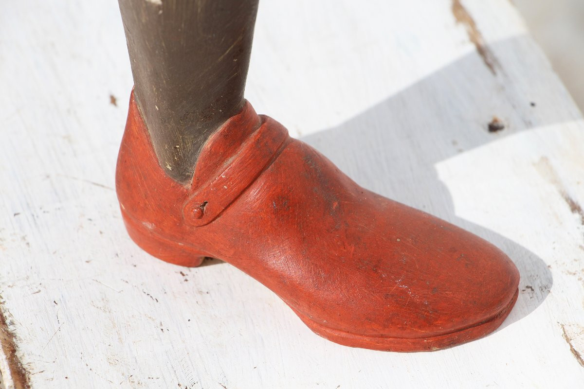 18th Century Portuguese Wooden Saint Legs-photo-3