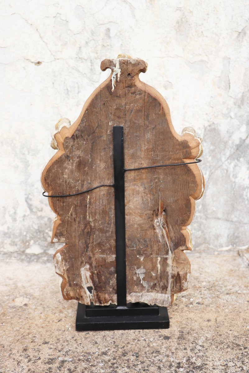 Cherub Angel Within A Baldachin, 18th Century, Portuguese-photo-5