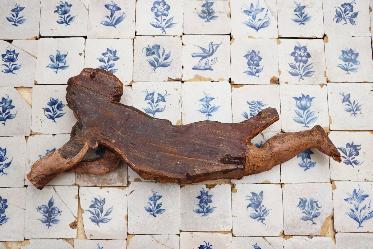 Cherub Musician Playing A Golden Bugle, 18th Century, Portuguese-photo-8