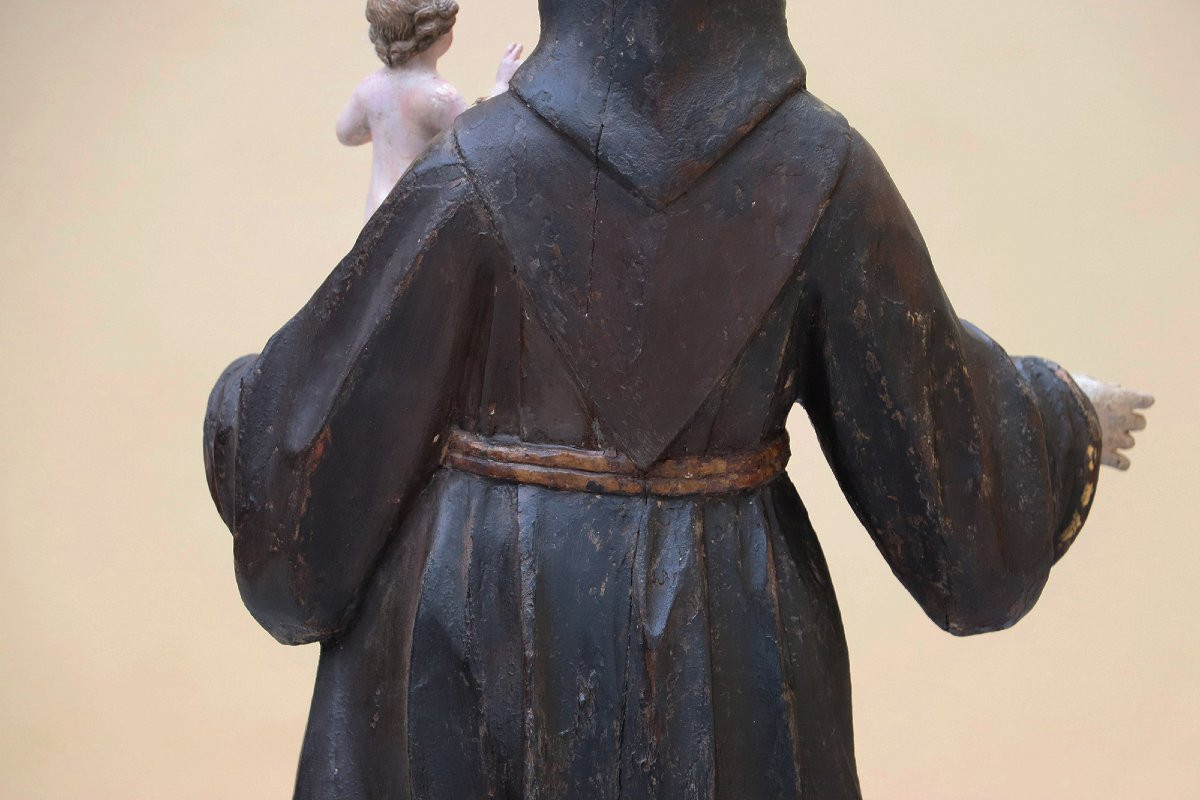 Saint Antoine de Padoue aux yeux en verre avec l’Enfant Jésus, XVIIIe siècle, Portugais-photo-5