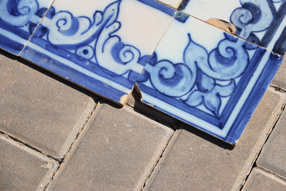 Panneau mural en carreaux à décor d’animaux, portugais, XIXe siècle-photo-3