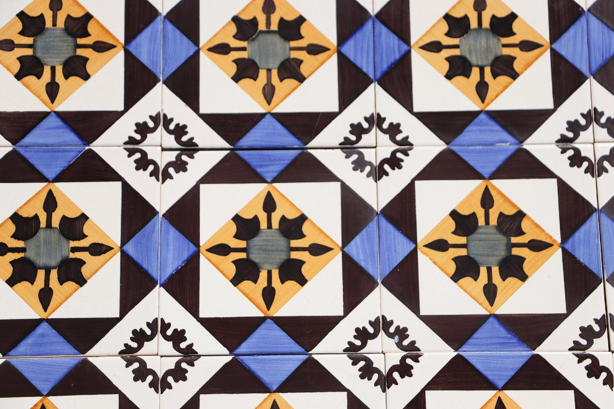 1940s Set Of Thirty One Vintage Geometric Tiles, Portuguese-photo-3