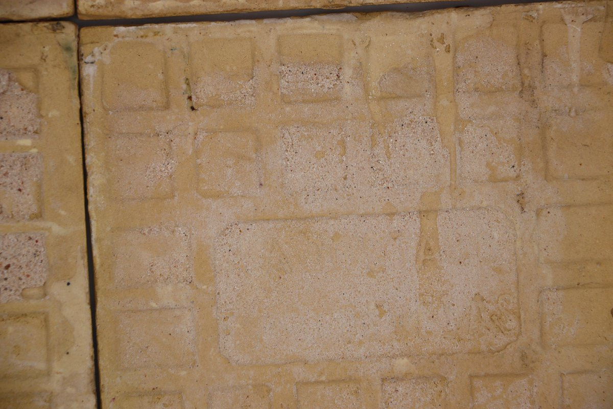 Ensemble de quatre grands carreaux géométriques méditerranéens portugais du XIXe siècle-photo-7