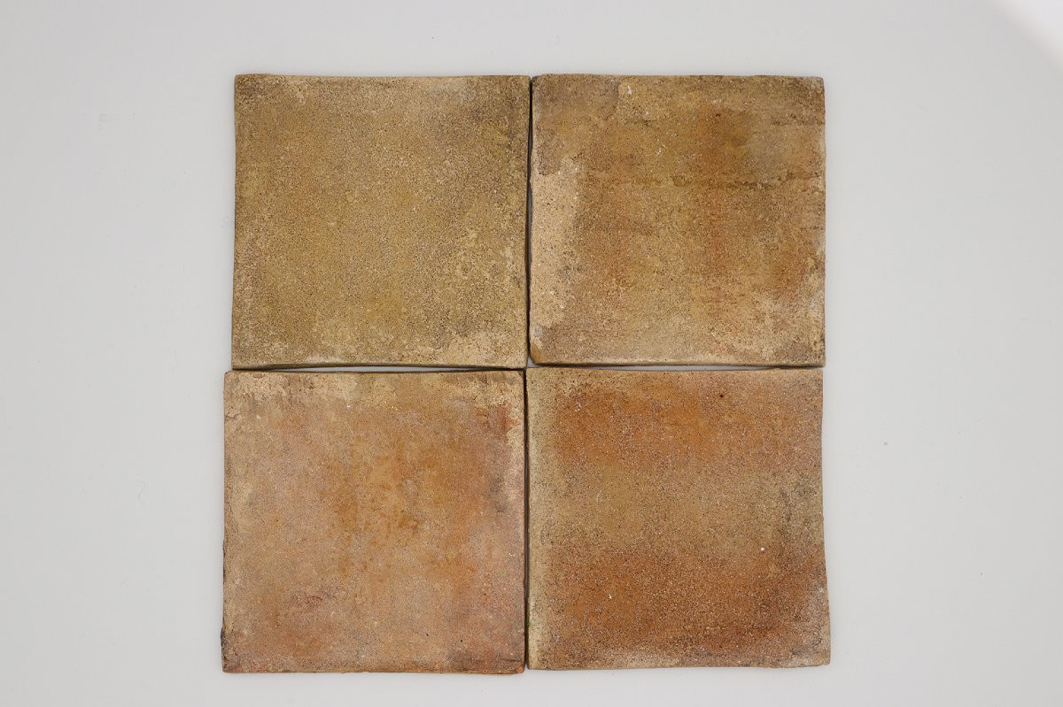 19th Century Set Of Four Tiles Blue & White Floral, Portuguese-photo-6