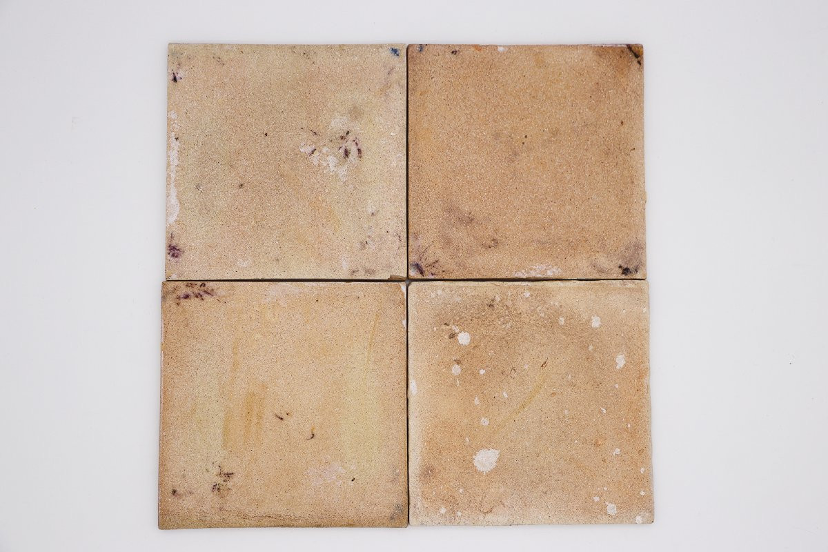 19th Century Set Of Four Floral Tiles, Portuguese Baroque-photo-7