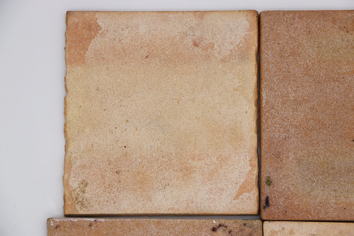 19th Century Set Of Four Baroque Floral Tiles, Portuguese-photo-5