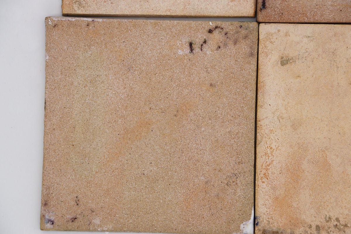 19th Century Set Of Four Baroque Floral Tiles, Portuguese-photo-6