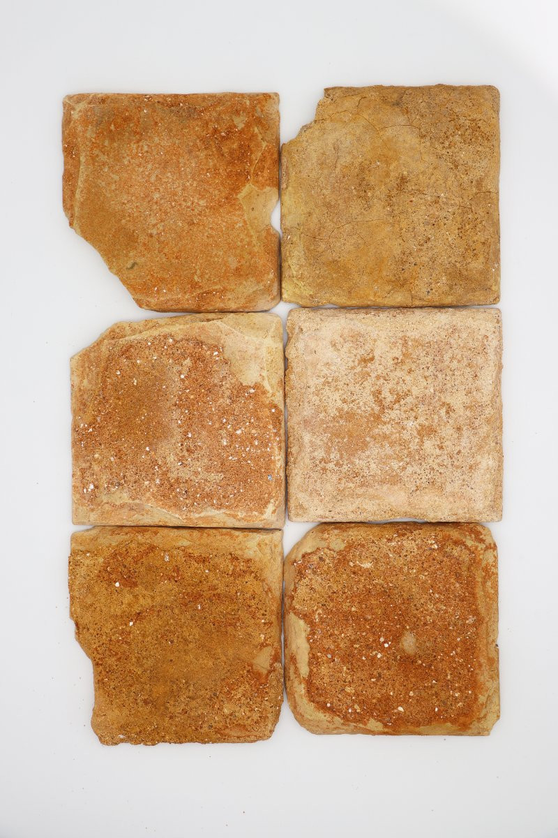 17th Century Set Of Six Floral Tiles, Portuguese-photo-4