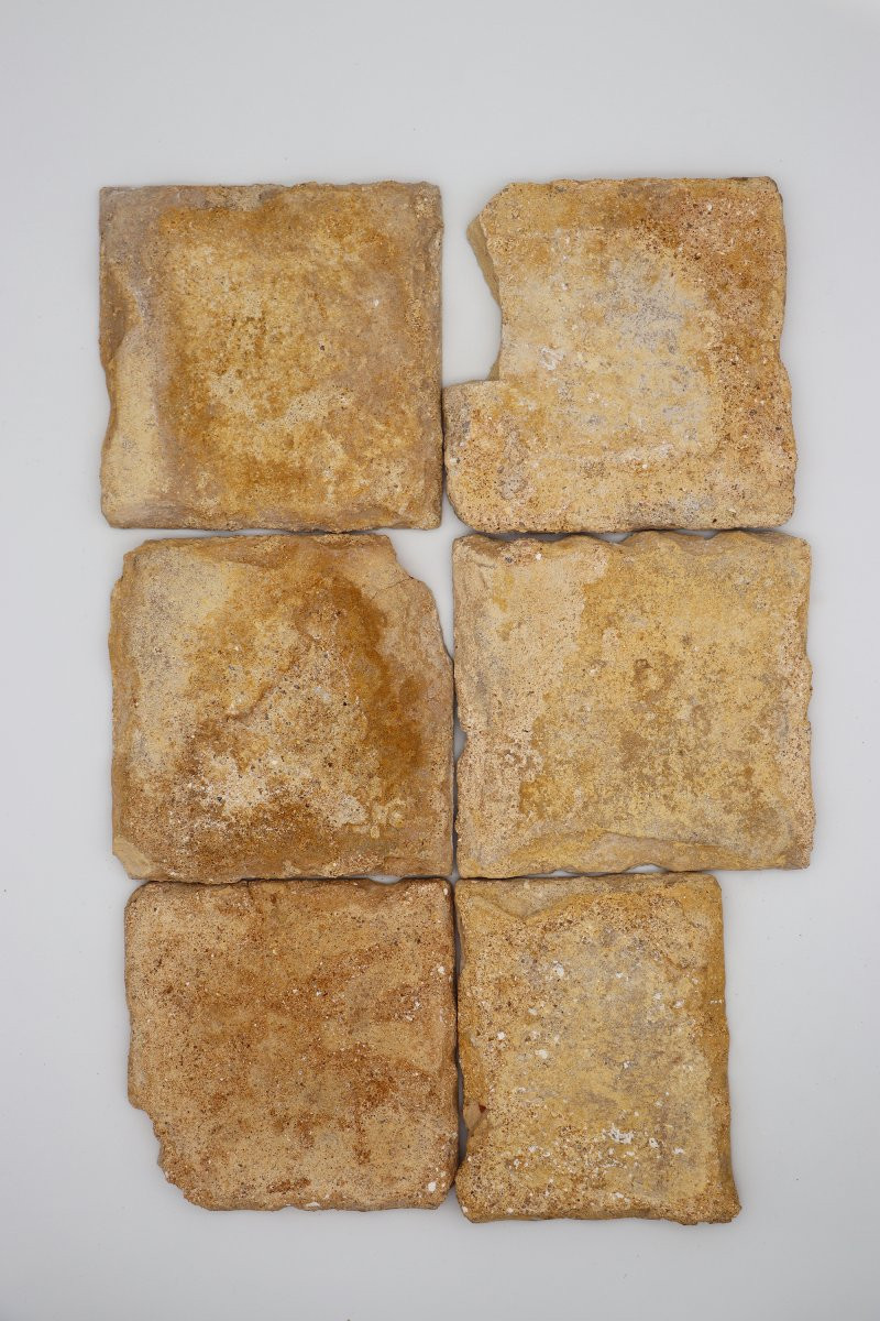 17th Century Set Of Six Floral Tiles, Portuguese-photo-4