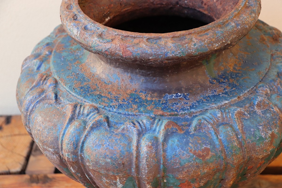 Jardinière française du XIXe siècle en fonte, probablement de Val d’Osne-photo-2