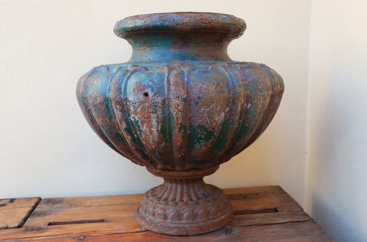 Jardinière française du XIXe siècle en fonte, probablement de Val d’Osne-photo-3