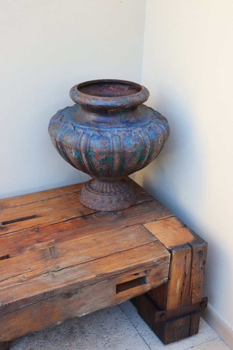 Jardinière française du XIXe siècle en fonte, probablement de Val d’Osne-photo-5