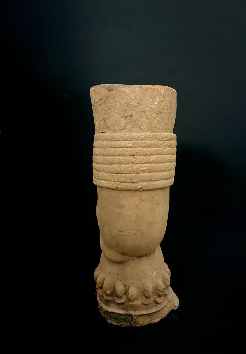 Ancient African Nok Terracotta Figure Legs Fragment, 200 Bc–500 Ad-photo-2