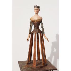 Vierge baroque avec couronne en argent, Portugal, XVIIIᵉ siècle