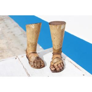 18th Century Portuguese Santos Cage Doll Legs