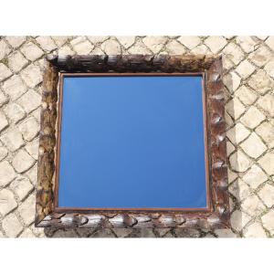 18th Century Carved And Gold Leaf Baroque Wall Mirror, Portuguese