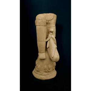 Fragment de jambes d’une figure en terre cuite Nok africaine ancienne, 200 av. J.-C. – 500 apr.
