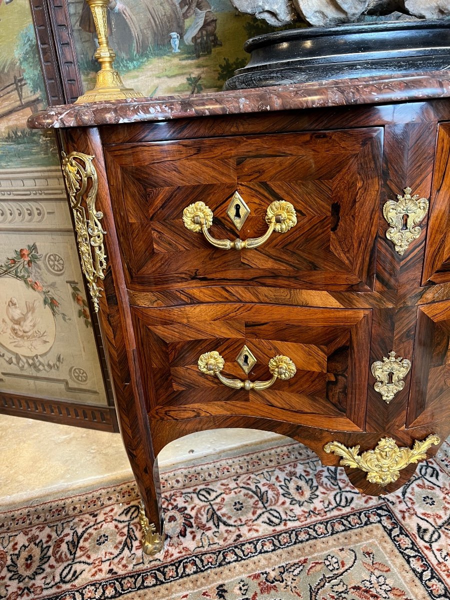 Commode With Four Drawers Stamped Ep Regence-photo-3