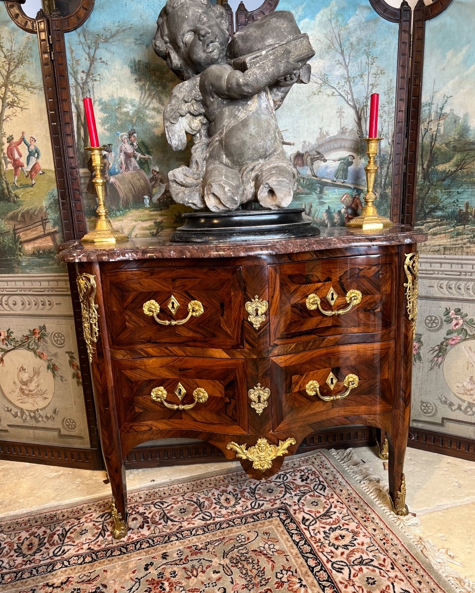 Commode With Four Drawers Stamped Ep Regence