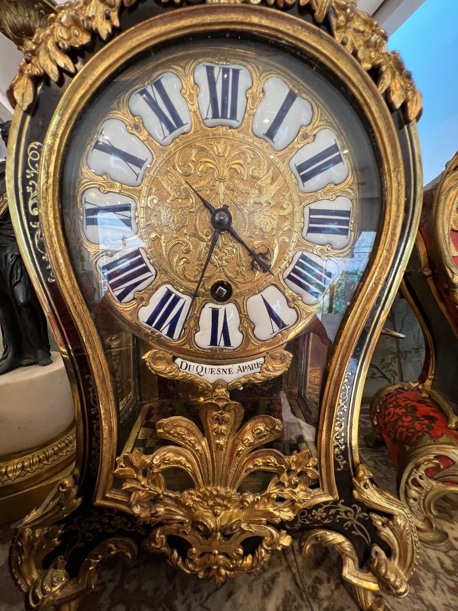 Petit Cartel D’alcôve Ep Louis XV écaille Et Laiton Boulle-photo-5