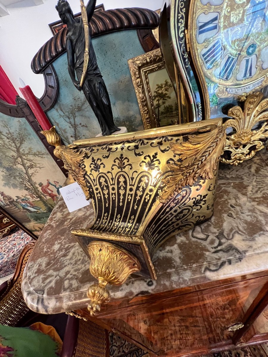 Petit Cartel D’alcôve Ep Louis XV écaille Et Laiton Boulle-photo-6