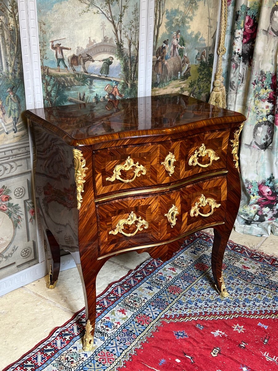 Small Ep Regence Commode Inlaid Top In Violet