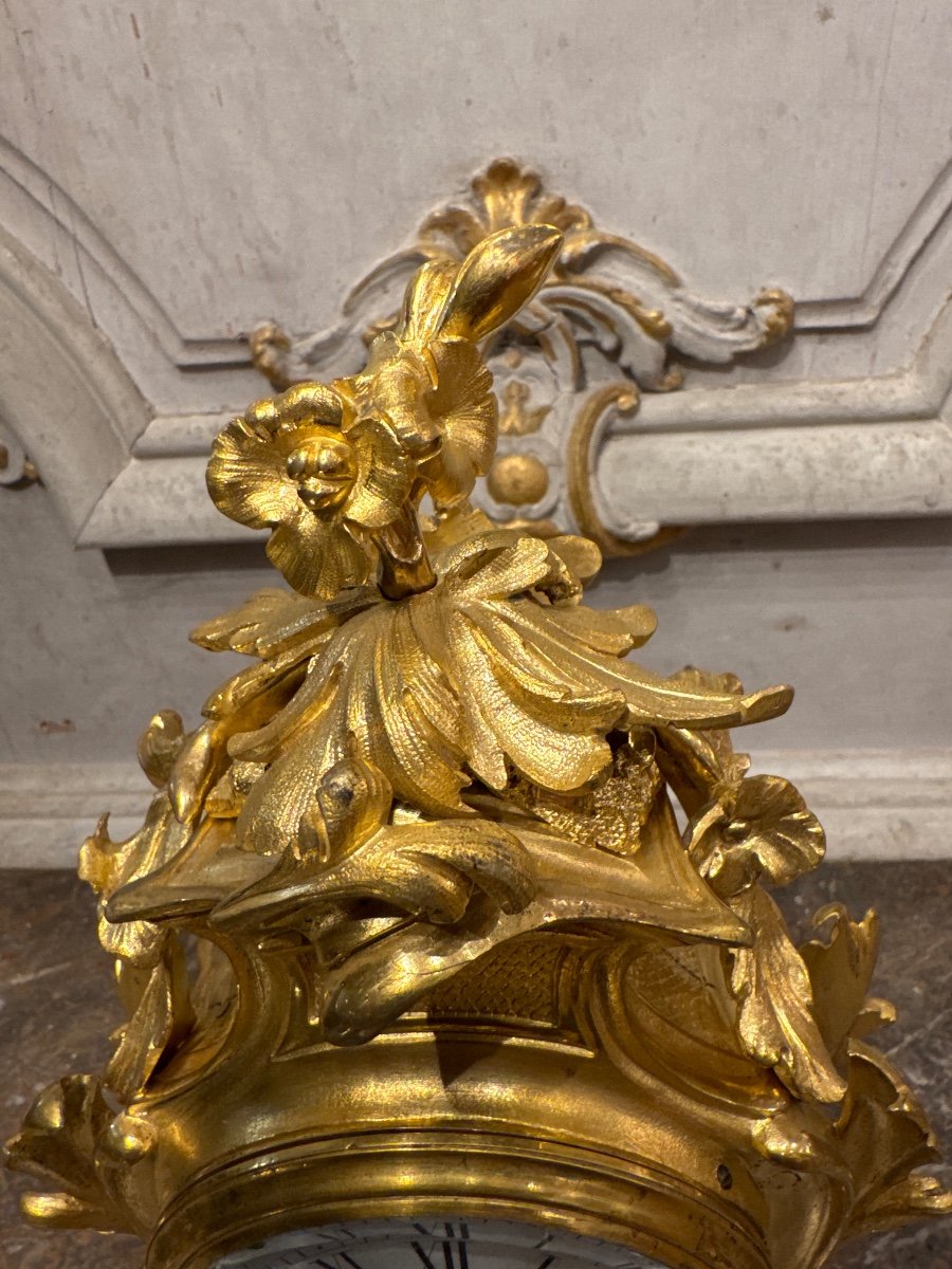 Pendule De Cheminée Ou De Bureau. Ep. Louis XV-photo-5