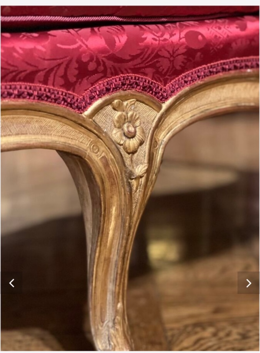 Duchess In Boat Louis XV Ep In Gilded Wood -photo-2