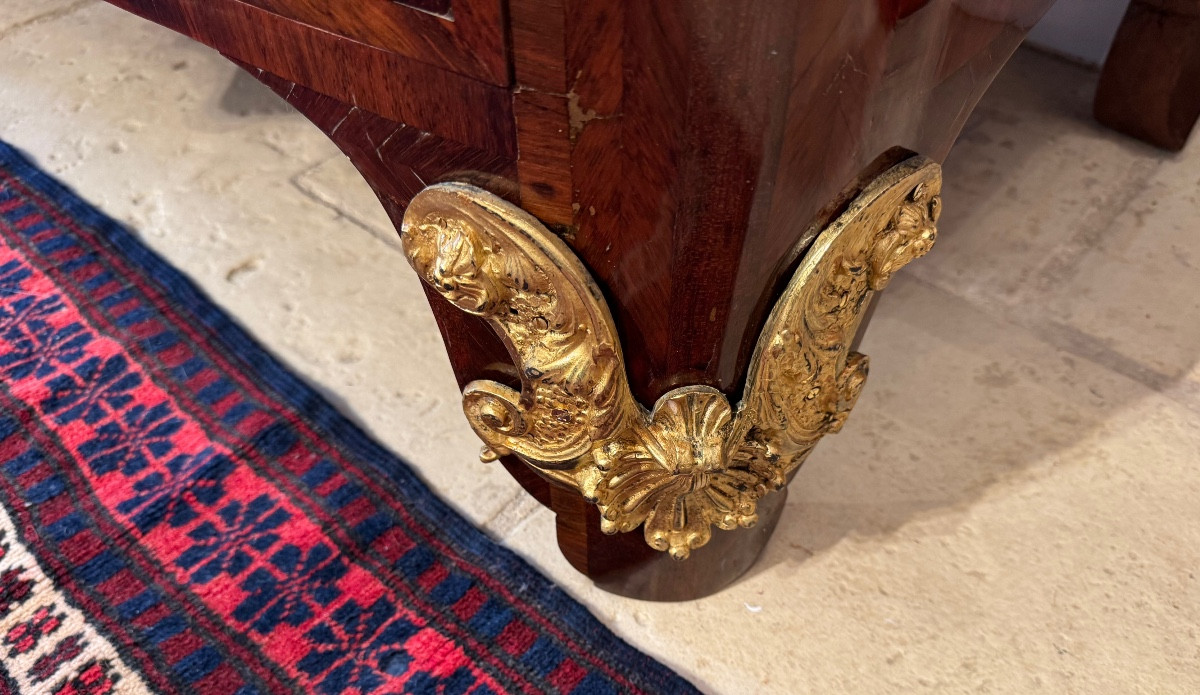 Louis XIV Chest Of Drawers In Amourette With Inlaid Top -photo-4