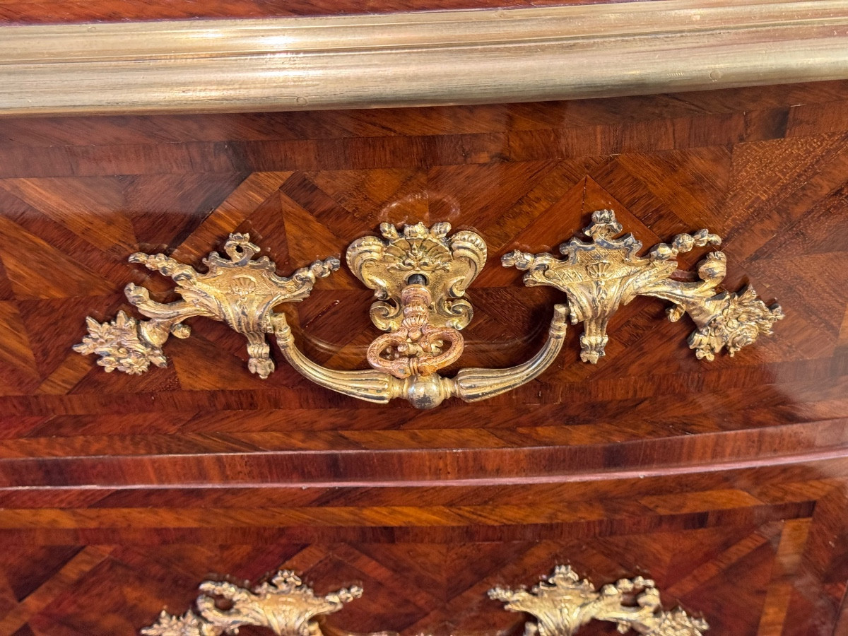 Louis XIV Chest Of Drawers In Amourette With Inlaid Top -photo-5