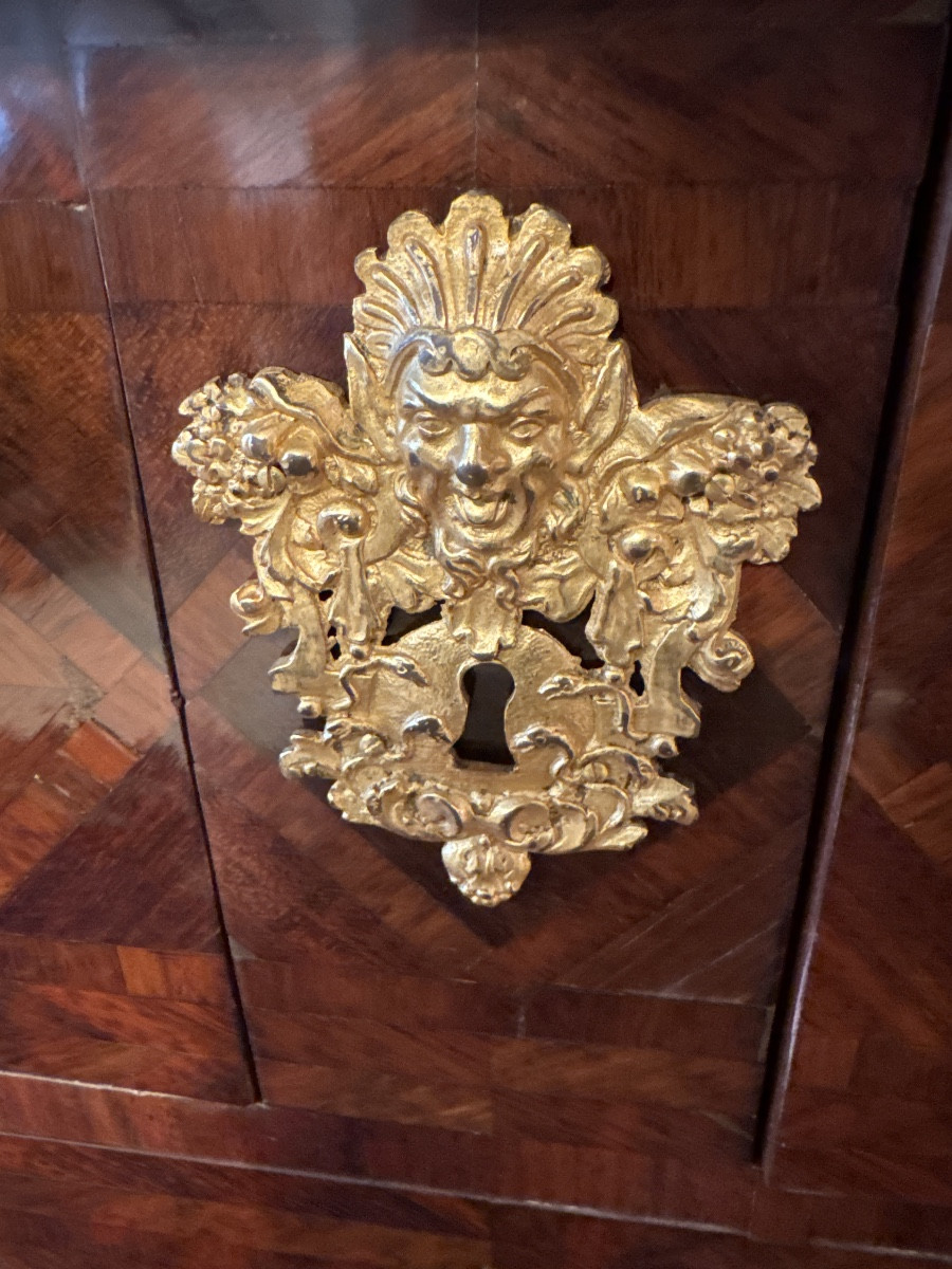 Louis XIV Chest Of Drawers In Amourette With Inlaid Top -photo-7