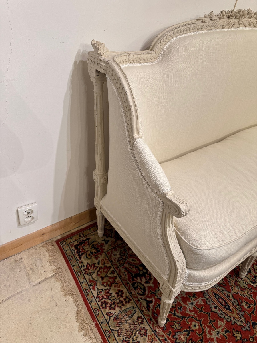 Canapé de milieu EP louis16 estampillé de Delaporte -photo-3