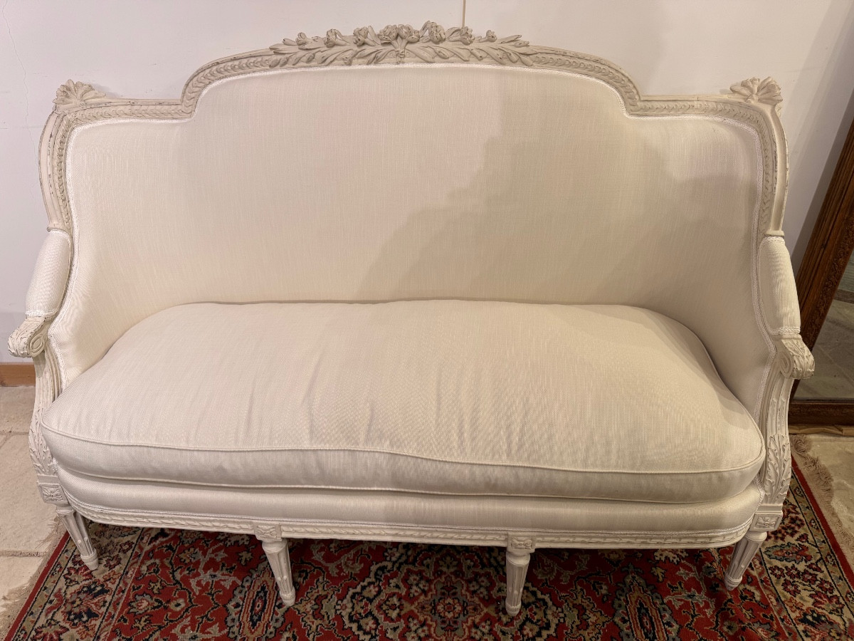 Canapé de milieu EP louis16 estampillé de Delaporte -photo-4