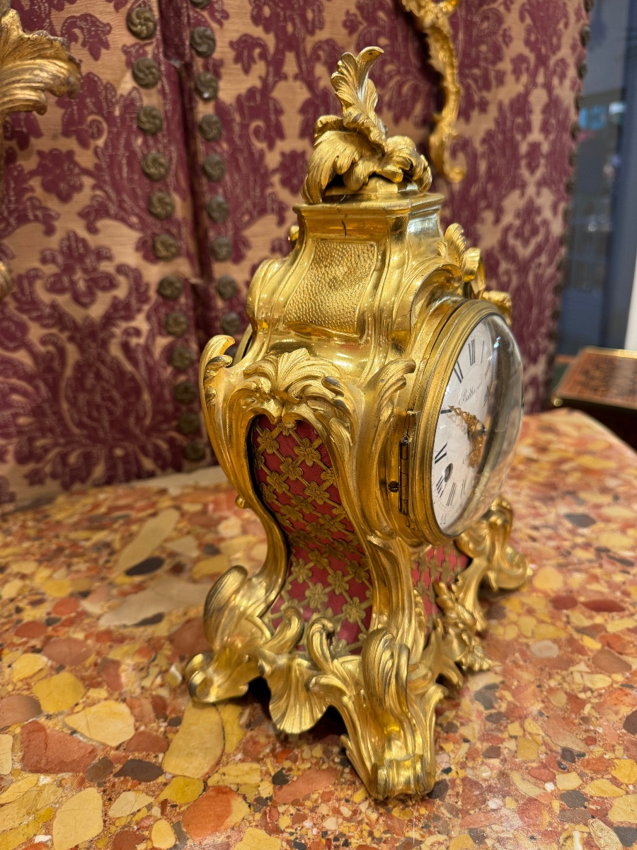 Gilt Bronze Desk Or Mantel Clock -photo-3