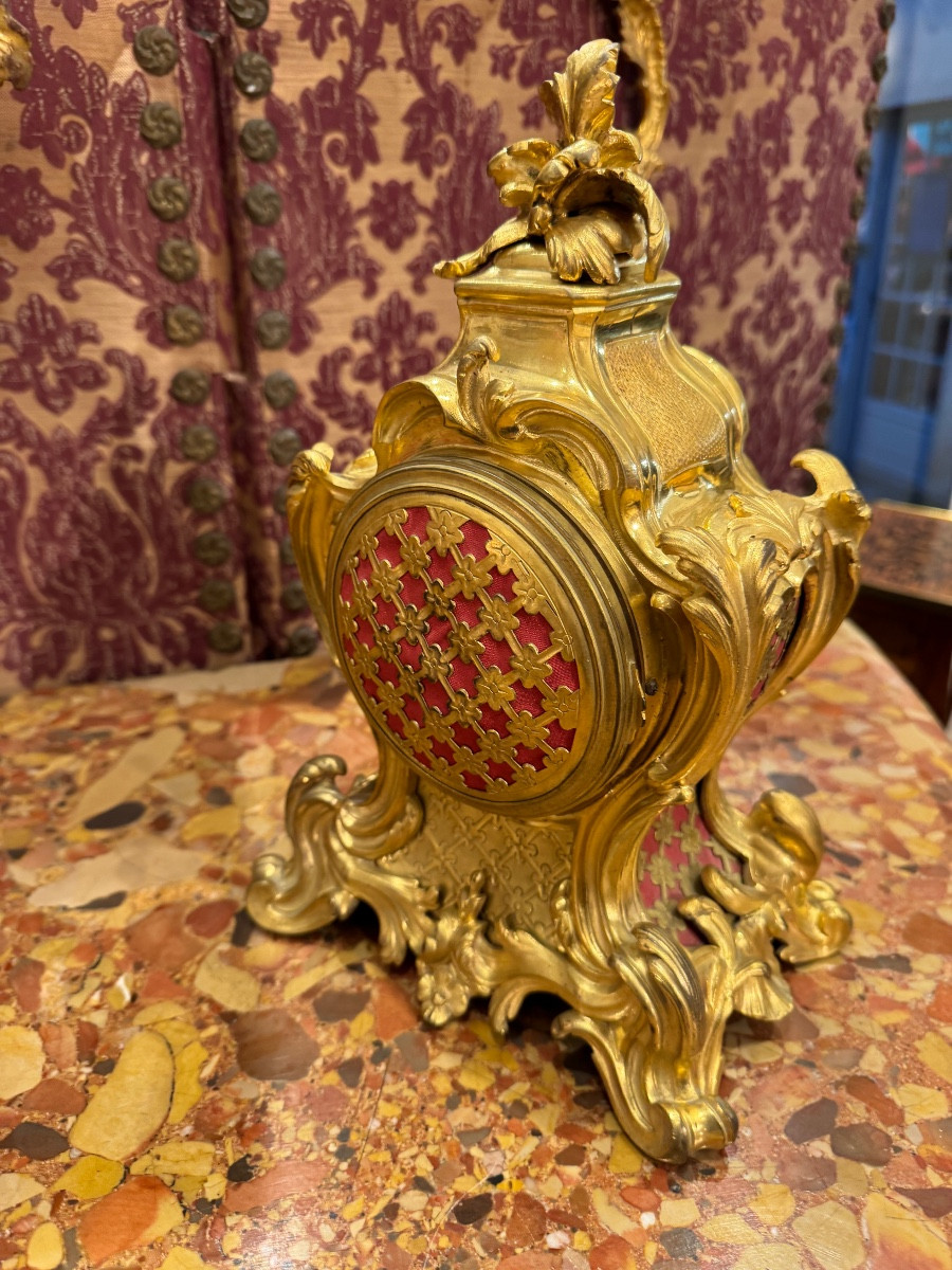 Gilt Bronze Desk Or Mantel Clock -photo-2