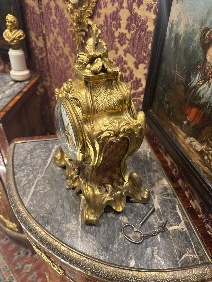 Gilt Bronze Desk Or Mantel Clock -photo-4