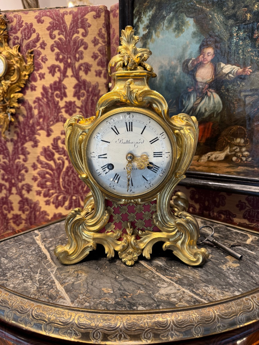 Gilt Bronze Desk Or Mantel Clock 