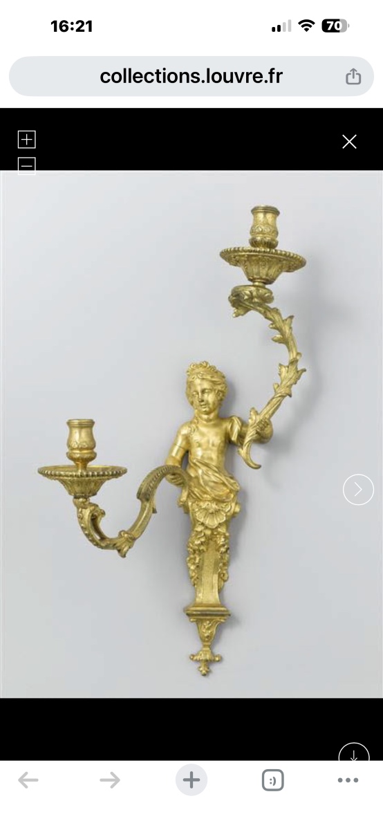 Pair Of Two-branched Arms Attributed To André Charles Boulle 1 Quarter 18th Century-photo-8