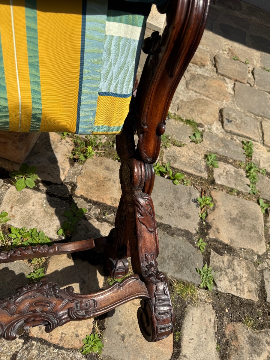 Mid-19th-century Louis XV-style Walnut Folding Chair -photo-1
