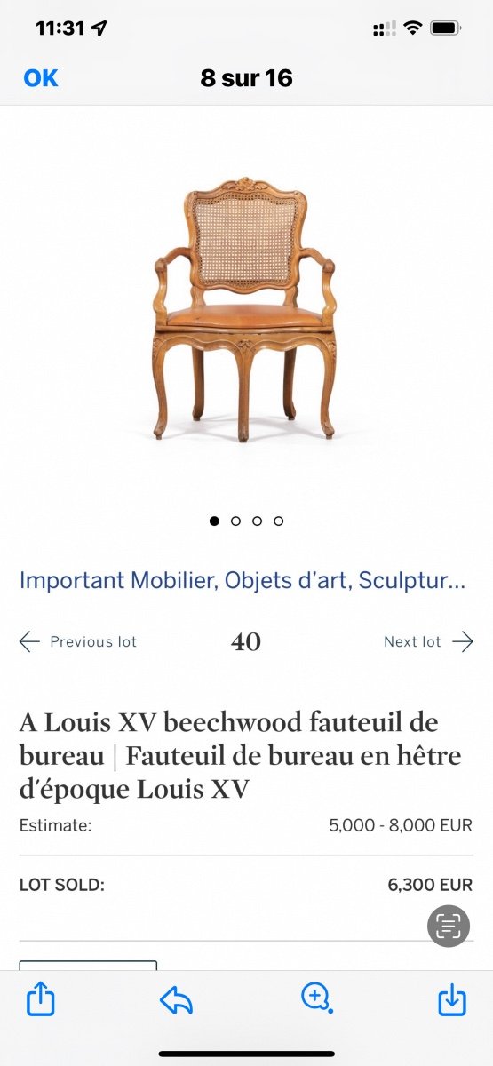 Fauteuil De Bureau Ep Louis XV 5Pieds -photo-6