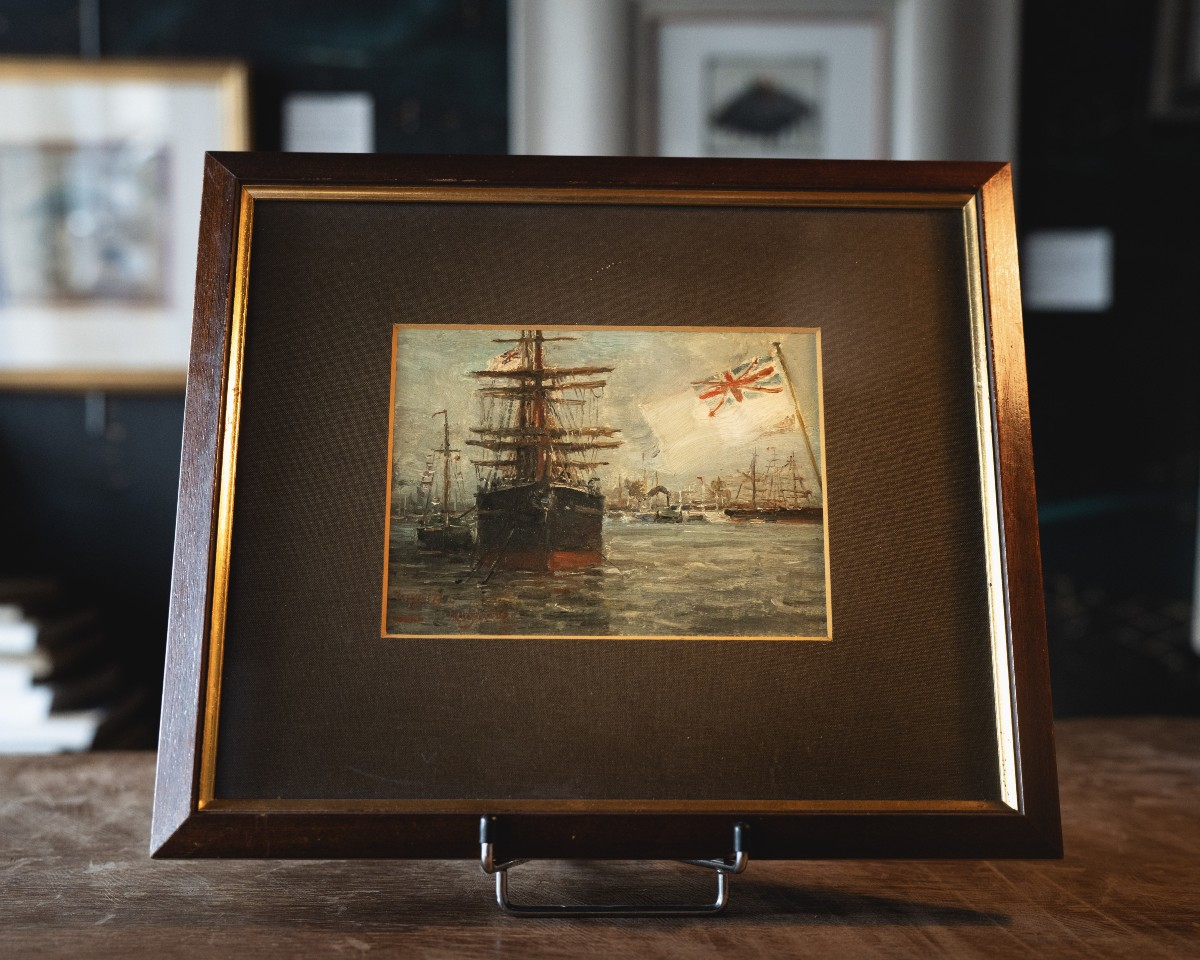 Scène portuaire de Grande-Bretagne