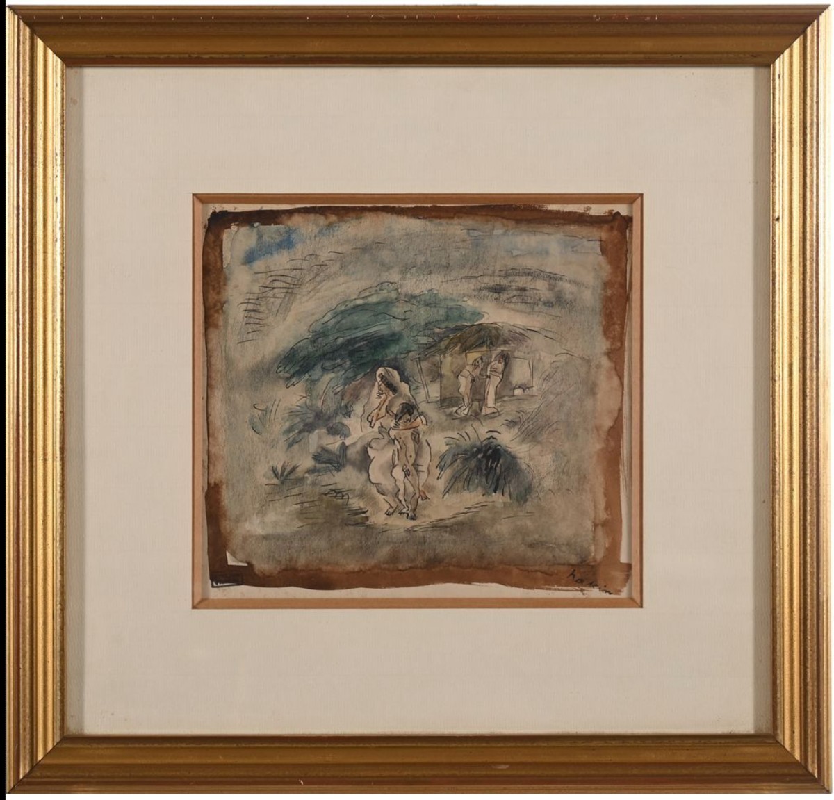 Jules Pascin (1885–1930) – Figures In An Exotic Landscape