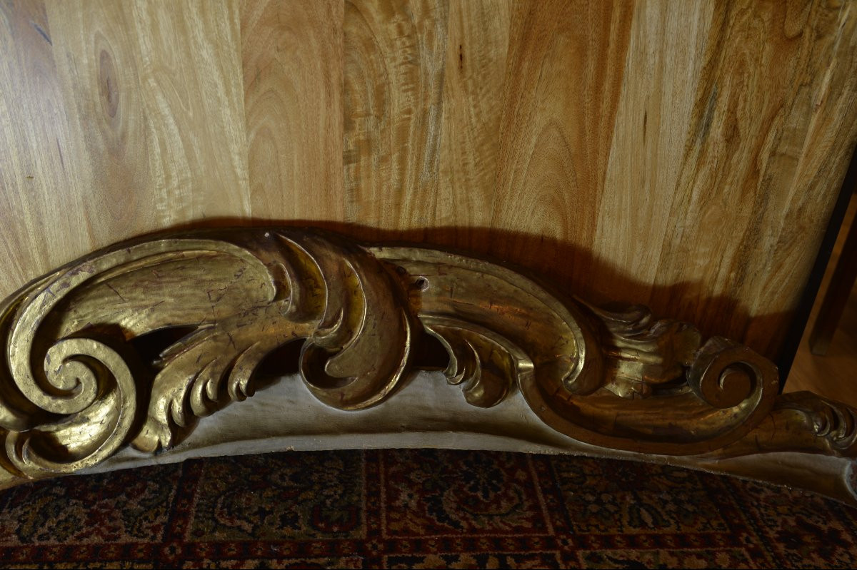 Decorative Element In Carved And Polychrome Wood – 18th Century-photo-1