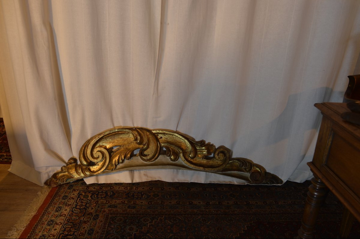 Decorative Element In Carved And Polychrome Wood – 18th Century-photo-3