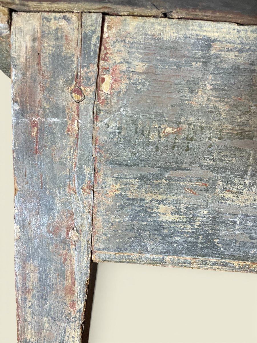 Swedish Polychrome Oak Kitchen Table – 18th Century-photo-7