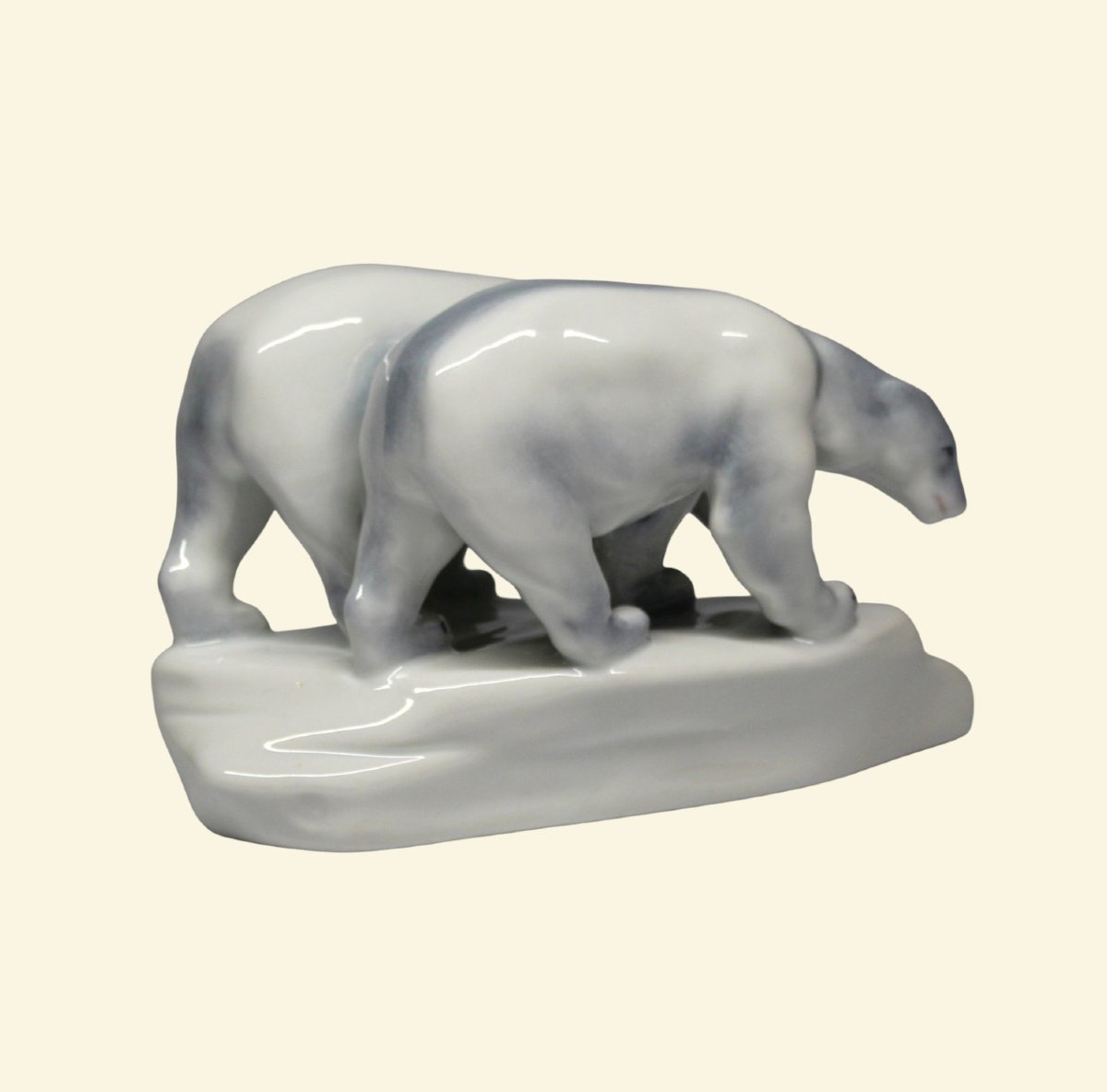 Couple d’ours polaires – Manufacture de porcelaine Zsolnay-photo-1