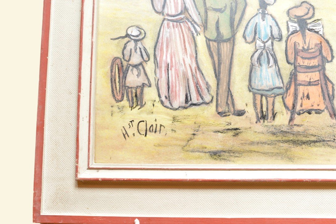 Henri Saint Clair (1899–1990) Scène de plage famille Dufy-photo-2